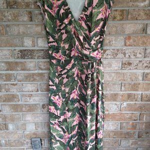 Lands End M Floral Maxi Floor length Dress Size M